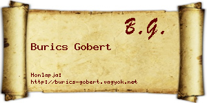 Burics Gobert névjegykártya